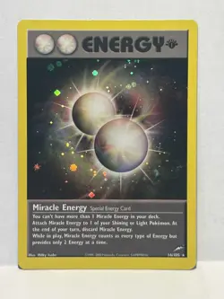 Pokemon TCG-Miracle Energy 16/105 Neo Destiny Holo- Rare/Vintage - Image 1