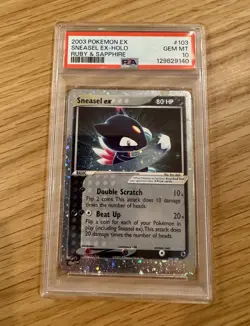 Pokemon TCG Sneasel EX Ruby and Sapphire Holo Ultra Rare - Image 1