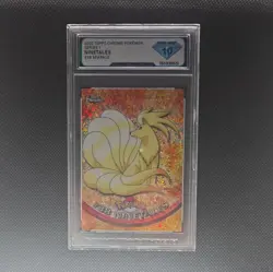 2000 Topps Chrome Pokemon NINETALES #38 Sparkle 💎 DSG 10 Gem Mint - Image 3