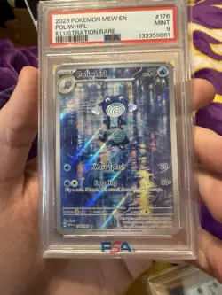 2023 Pokemon Mew En Poliwhirl Illustration Rare #176 PSA 9 MINT - Image 1