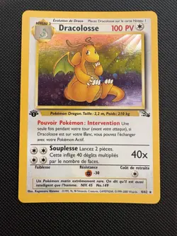 Pokemon TCG French 1st Edition Fossil Dracolosse (Dragonite) Holo #4 - Image 2
