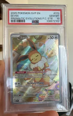 2025 POKEMON EN-SV POKEMON CENTER ETB BLACK STAR PROMO 173 EEVEE PSA 10 GEM MT - Image 1