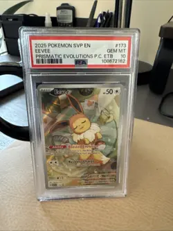 2025 POKEMON EN-SV POKEMON CENTER ETB BLACK STAR PROMO 173 EEVEE PSA 10 GEM MT - Image 3