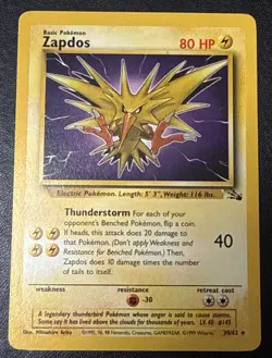 Zapdos - 30/62 Fossil - Pokemon TCG - 1999 Regular. NM - Image 1