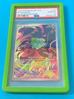 Bulbasaur Illustration Rare PSA 10 Gem Mint | MEG #133 | Bumper Guard - Image 1