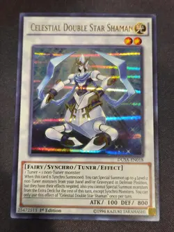 Yugioh Card Celestial Double Star Shaman DUSA-EN018 ULTRA RARE 1st Edition - NM - Image 1