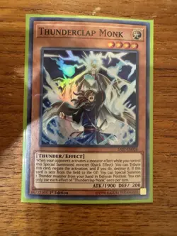Thunderclap Monk - Yugioh SAST-EN026 1st Edition Super Rare LP - Image 1