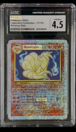 Pokemon 2002 Legendary Collection Ninetales Reverse Holo Card 17/110 - Image 4