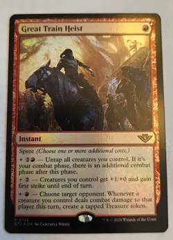 Great Train Heist Outlaws of Thunder Junction Rare Foil NM+ - Image 1