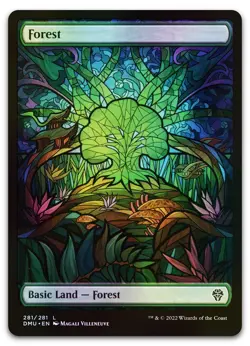 Forest (Showcase) #281 (Foil) (NM) Dominaria United DMU Magic MTG - Image 1