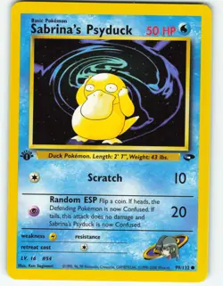 Sabrina's Psyduck - 1st Edition - 99/132 Gym Challenge - Pokemon TCG - 2000 - Image 1
