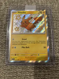 Pokemon - Pikachu 131/091 - SV Paldean Fates Shiny Holo Rare - Image 2