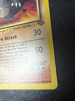 Rhydon 45/64 Uncommon 1st Edition Jungle Pokemon HP - Image 3