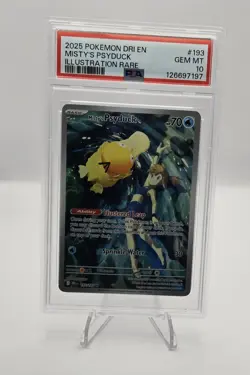 2025 POKEMON DRI EN-DESTINED RIVALS ILLUSTRATION RARE MISTY'S PSYDUCK PSA 10 - Image 1