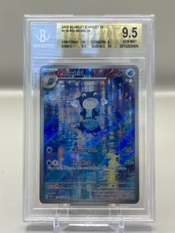 2023 Pokemon Scarlet & Violet 151 Poliwhirl IR BGS 9.5 Gem Mint NONE HIGHER 10 - Image 1