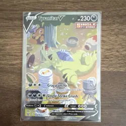 Pokemon Tyranitar V 155/163 Ultra Rare Full Art Single Strike Holo Battle Styles - Image 1