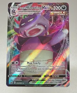 POKEMON TCG GALARIAN SLOWKING VMAX 100/198 FULL ART HOLO MINT PACK TO SLEEVE - Image 1