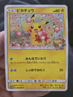 Pikachu 224/SM-P 20th Anniversary Camp Promo Carte Pokemon Japonaise 2018 - Image 1