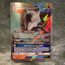Pokemon Alolan Marowak GX SM-P Sun & Moon SM187 Holo Full Art 200HP 2019 NM - Image 1