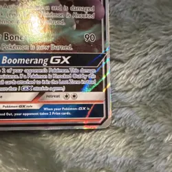 Pokemon Alolan Marowak GX SM-P Sun & Moon SM187 Holo Full Art 200HP 2019 NM - Image 2