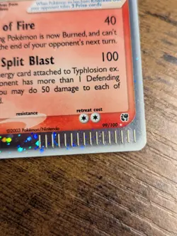Pokemon 2003 WOTC 🔥 Typhlosion ex 99/100 Sandstorm Holo 📛 NM - LP ✨ E-Reader - Image 5