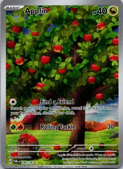 Applin 185/167 Illustration Rare Twilight Masquerade Pokemon NM - Image 1