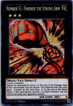 Number 51: Finisher The Strongarm DRL3-EN024 Secret Rare 1st Ed NM Yugioh - Image 1