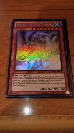 Yu-Gi-Oh! TCG Mobius the Mega Monarch LVAL-EN040 Unlimited Ghost Rare LP - Image 1