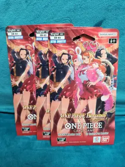 One Piece Heroines Edition EB 03 sleeved Booster Pack Lot Of 3 New Sealed - Image 1