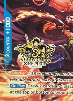 Portgas.D.Ace OP07-053 Alt Art 3rd Anniversary Stamped Promo One Piece TCG NM - Image 3