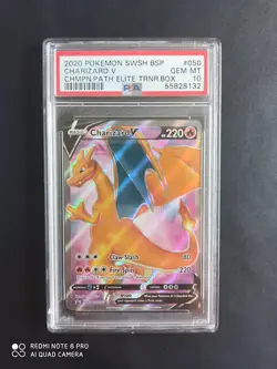 2020 POKEMON SWSH BSP CHARIZARD V CHMPN.PATH ELITE TRNR.BOX GEM MT 10 US #050 - Image 1