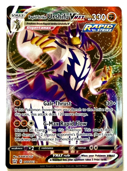 Pokemon TCG Pokemon Rapid Strike Urshifu VMAX Urshifu Ultra Rare Holo - Image 1