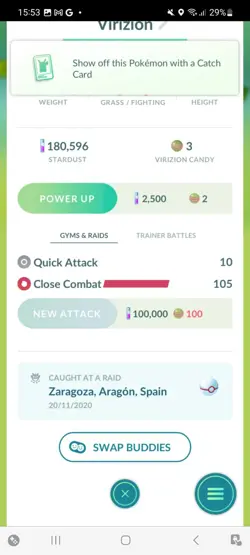 Pokemon Go Legendary Virizion ( Normal ) - Image 2