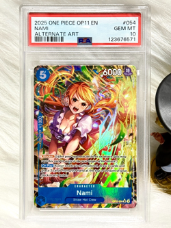 PSA 10 Gem Mint One Piece CCG Nami Alternate Art OP11-054 - Image 1