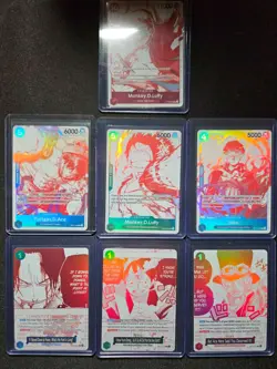 One Piece OP13 3rd Anniversary Treasure Pack Promo Card Set Of 7 - English - Image 1