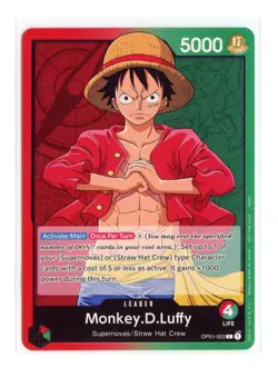Monkey.D.Luffy (003) OP01-003 L Normal One Piece Demo Deck Cards LP - Image 1