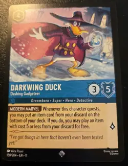 Darkwing Duck - Dashing Gadgeteer 150/204 Super Rare Winterspell Disney Lorcana - Image 1