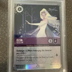 DISNEY LORCANA D100 COLLECTOR'S EDITION #19, ELSA - GLOVES OFF PSA 9 - Image 3
