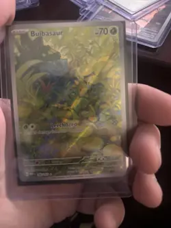 Pokemon TCG Bulbasaur Holo Card 166/165 Scarlet & Violet 151 Illustration Rare - Image 1