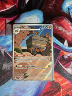 Pokemon TCG Crustle 130/086 Illustration S&V Black Bolt Rare Card IR NM - Image 1