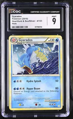 CGC 9 MINT Gyarados 2010 HeartGold & SoulSilver 4/123 Holo Pokemon Card - Image 1