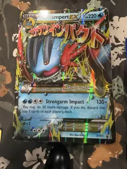 M Swampert EX Mega Promo XY87 Holo Pokemon Card HP220 Strongarm Impact Jumbo - Image 2