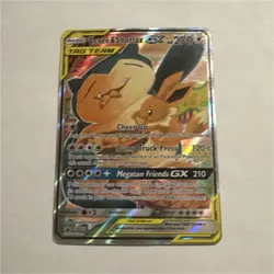 Pokemon Eevee & Snorlax GX TAG TEAM SM169 Holo Promo Card English - Image 1
