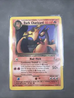 Pokemon TCG Dark Charizard Team Rocket 21/82 80 HP Rare Regular English Card MP - Image 1