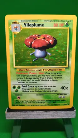Pokemon TCG - NO JUNGLE SYMBOL ERROR CARD LOT!(Mr. Mime, Vaporeon, & Vileplume) - Image 2