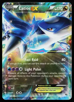 Latios EX 58/108 Holo XY Roaring Skies Pokemon Card - Image 1