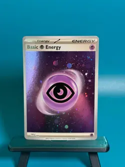 HD Psychic Energy Cosmos Holo with Mew Tail Swirl SVE MEW 005 151 Pokemon Card - Image 2