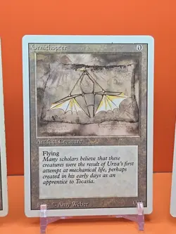 🟤🟤🟤 (4) 1994 Magic The Gathering ORNITHOPTER REVISED EDITION PLAYED 🟤🟤🟤 - Image 4