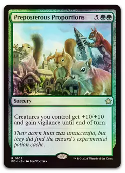 Preposterous Proportions #109 (Foil) (NM) Foundations FDN Magic MTG - Image 1