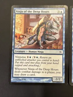 2x Ninja of the Deep Hours Betrayers of Kamigawa Magic MTG LP - Image 2